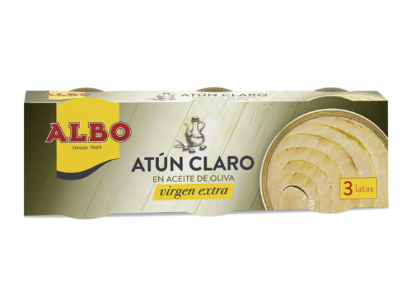 Atún Claro Aceite Oliva Virgen Extra pack de 3 latas RO-70