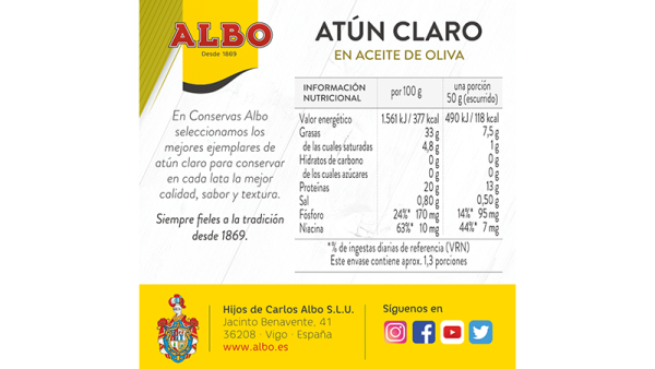 Atún claro en aceite de oliva - Imagen 3