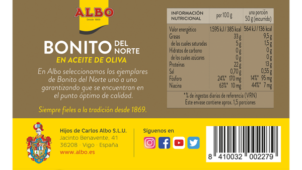 Bonito del Norte en aceite de oliva - Imagen 3