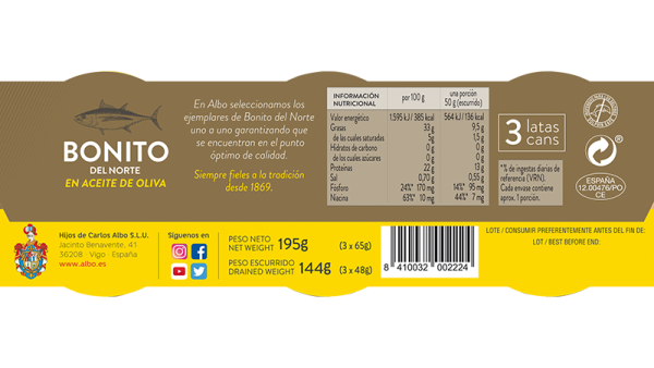 Bonito del Norte en aceite de oliva - Imagen 3
