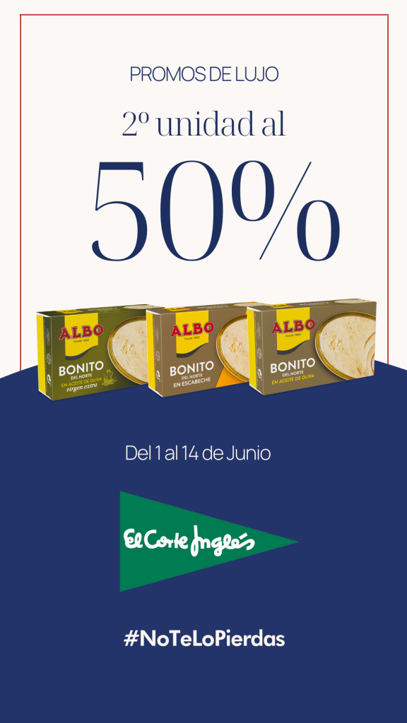 2ª unidad de bonito del norte al 50% en El Corte Inglés
